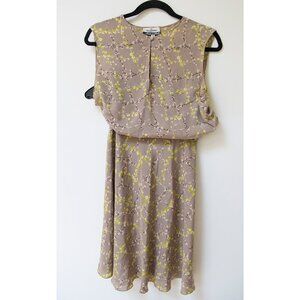 Vintage Miss Valentino Silk two piece floral top & wrap skirt sz 8 (FR42)